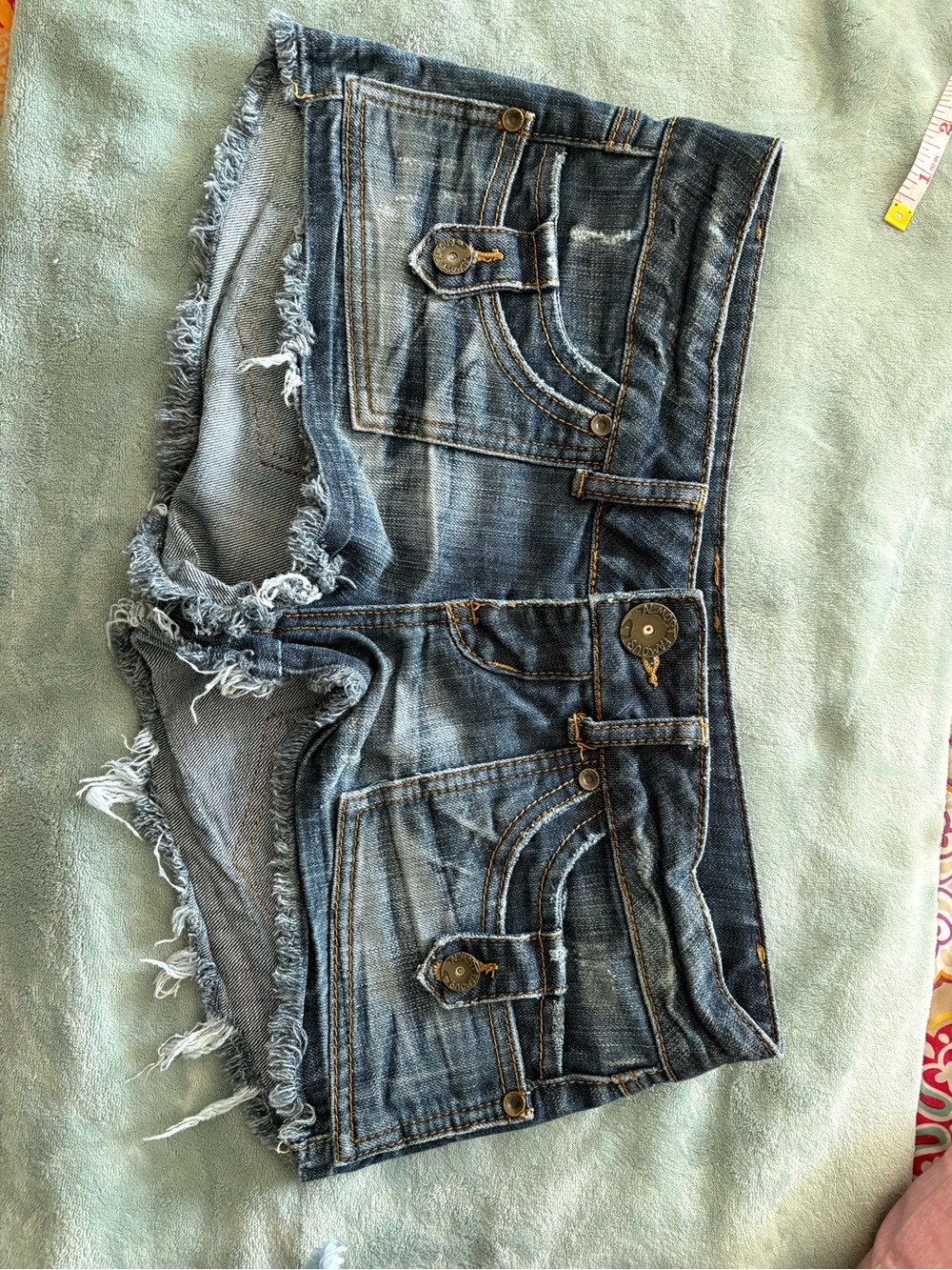 Almost Famous Blue Distressed Denim Cutoff Shorts